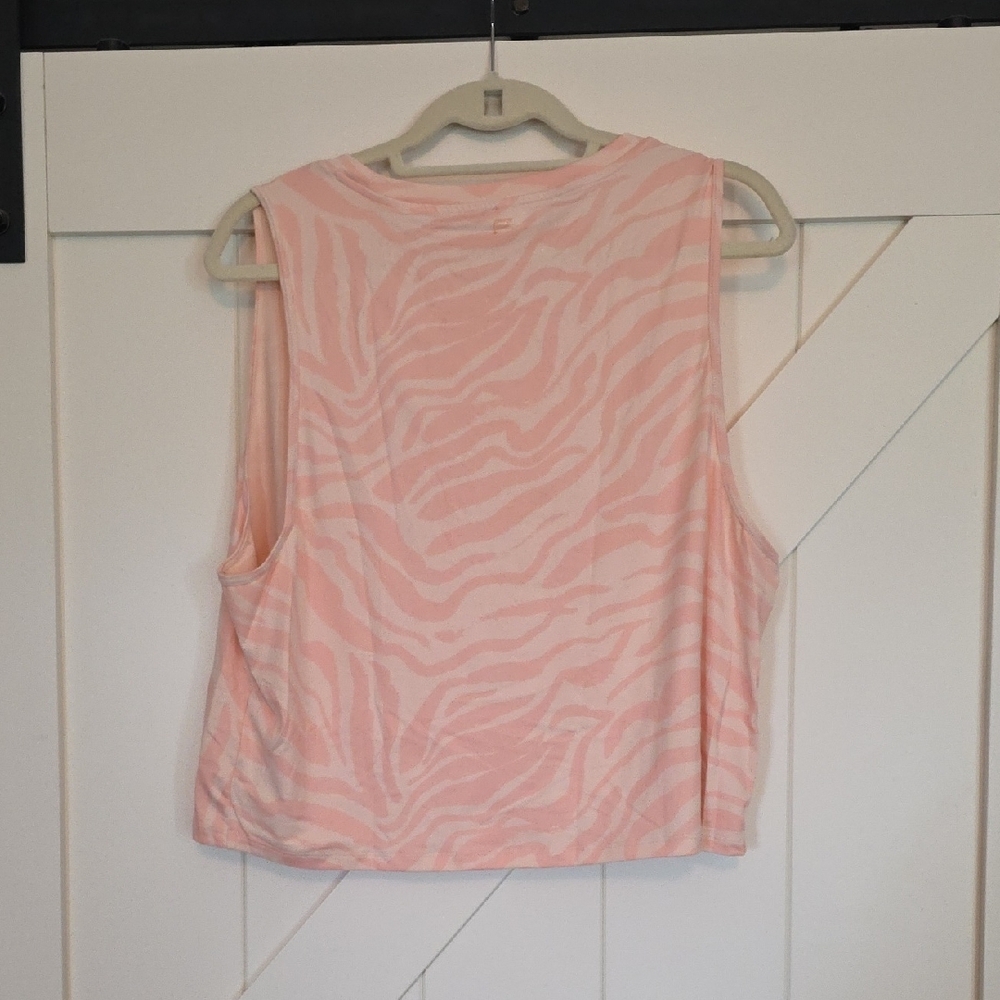 Fabletics Pink Zebra-Patterned Tank Top - Picture 3 of 3